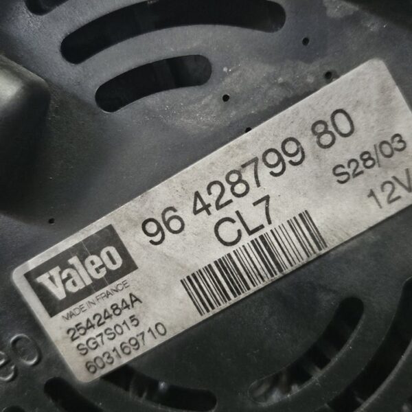 ALTERNADOR PEUGEOT 206 [9642879980]