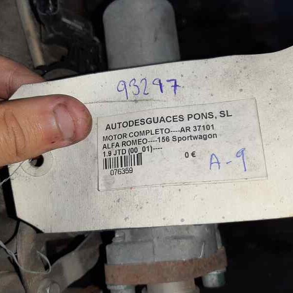 MOTOR COMPLETO ALFA ROMEO 156 (116) [AR37101]