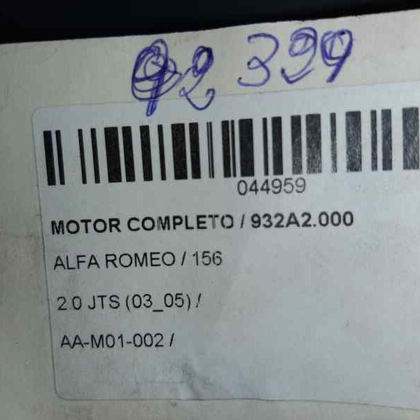 MOTOR COMPLETO ALFA ROMEO 156 [932A2000]