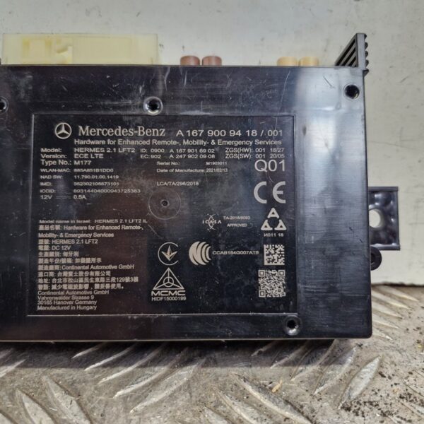 MODULO ELECTRONICO MERCEDES-BENZ CLASE GLC (BM 253) [A1679009418]